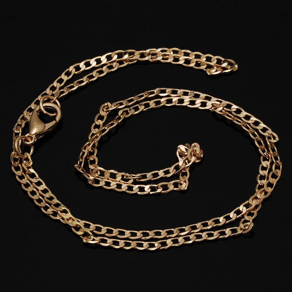 Wholesale 10 PCS Flat Necklace Chain 18" Rose Gold Filled Chain Flat