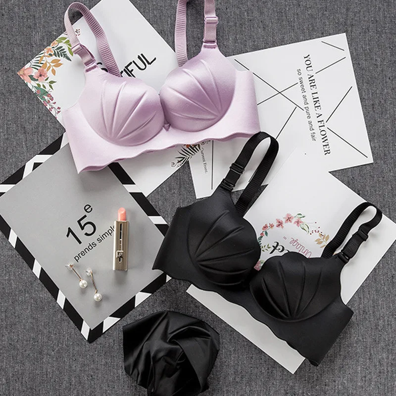 BEFORW Seamless Push Up Bra Wire Free Shell Women Bra Adjustable Bralette Solid Comfort Sexy Bra Underwear Women Lingerie BEFORW Seamless Push Up Bra Wire Free Shell Women Bra Adjustable Bralette Solid Comfort Sexy Bra Underwear Women Lingerie