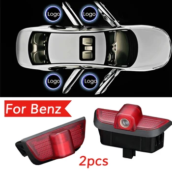 

2X Car Door Led Logo Light For Mercedes Benz AMG W204 Laser Projector Light Emblem Ghost Shadow Decorative Accessories