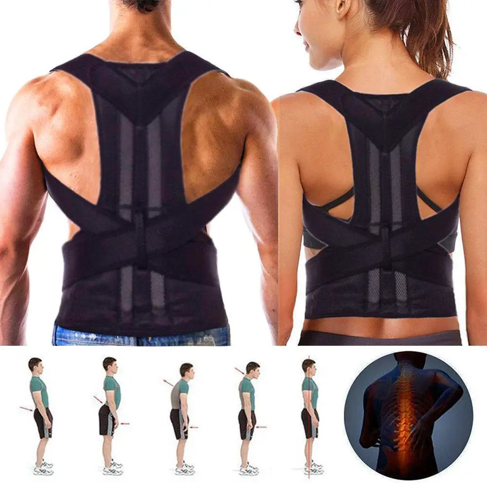  Chest Open Posture Corrector Shoulder Support Belt for Adult Teenager Back Brace Girdle Posture Men