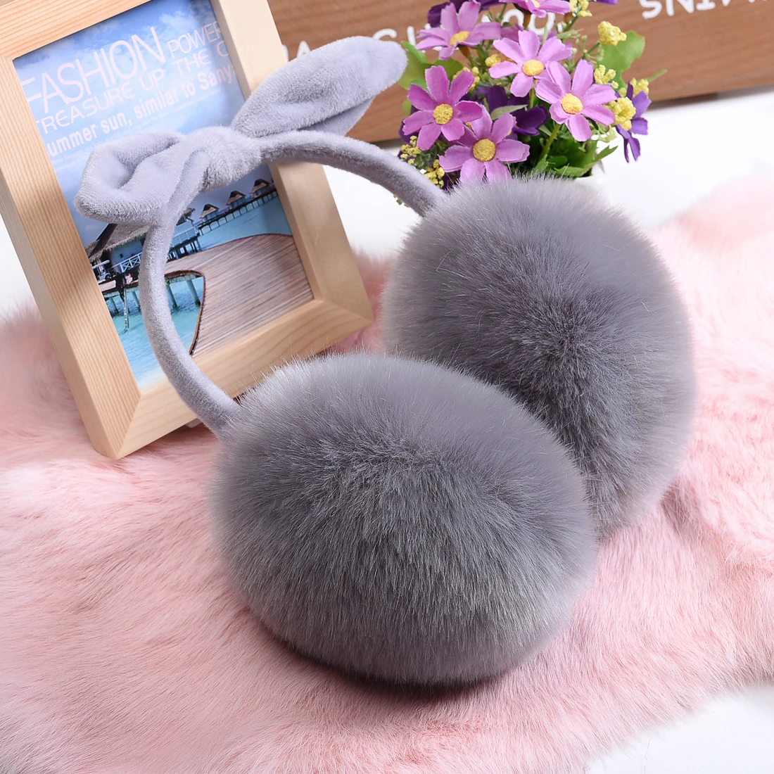 Hot Winter Lovely Rabbit Fur Earmuffs Cute Warm Ear Cache Oreilles