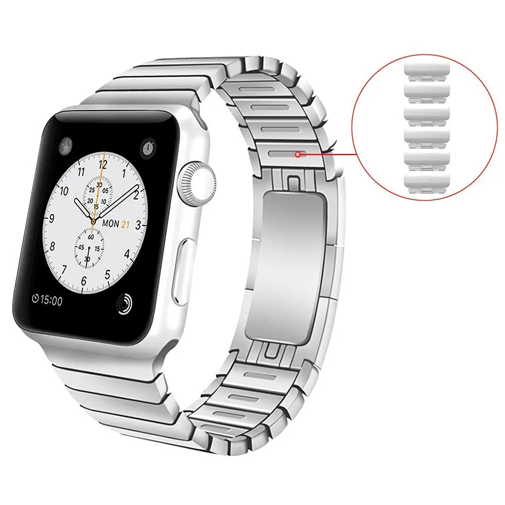 

1:1 Original link bracelet band For Apple watch 42mm strap stainless steel watchband men watch metal strap djustable length 316l