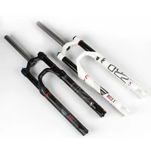 Bicycle suspension fork 26 inch mtb mountains bike fork straight Magnesium ALLoy disc brake 26er bicycle air fork black, white