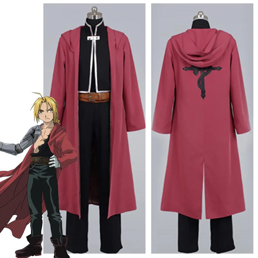 Цельнометаллический Alchemist AlcFullMetal Эдвард Элрик Косплей Костюм на заказ|edward elric