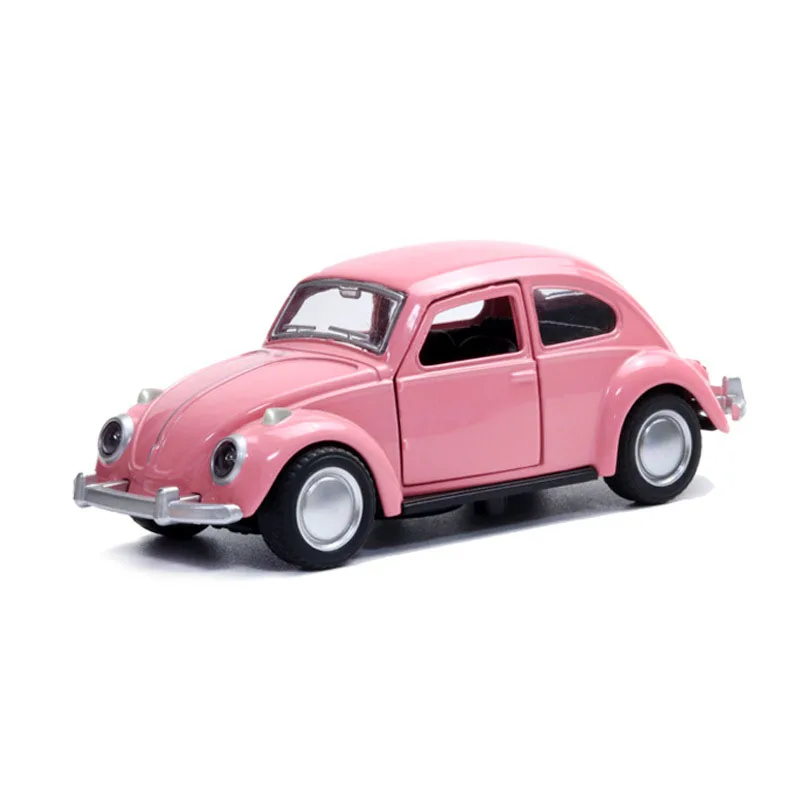 1:32 Alloy Car Toy Pull Back Diecast Metal Pink Car Model Toys for Children Gift Girls Kids Brinquedo Gift Best Birthday Present