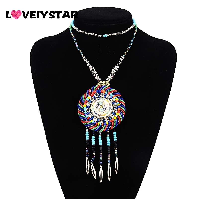 Loveiystar Лидер продаж женские бохо колье Jewelry Аксессуары Новый стиль ретро кулон