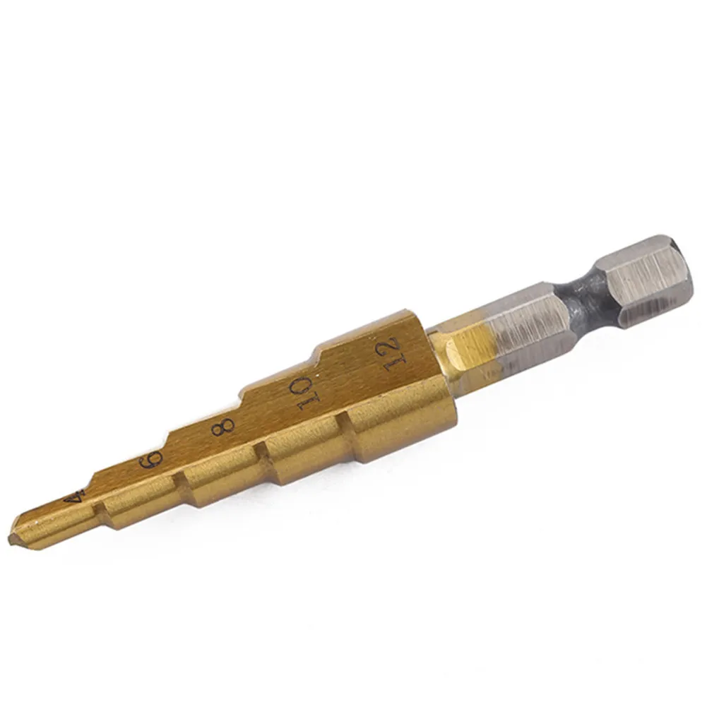 1pc 4-12/4-20mm HSS Spiral Center Step Drill Bit Solid Carbide Mini Drill Accessories Titanium Step Drill Bit