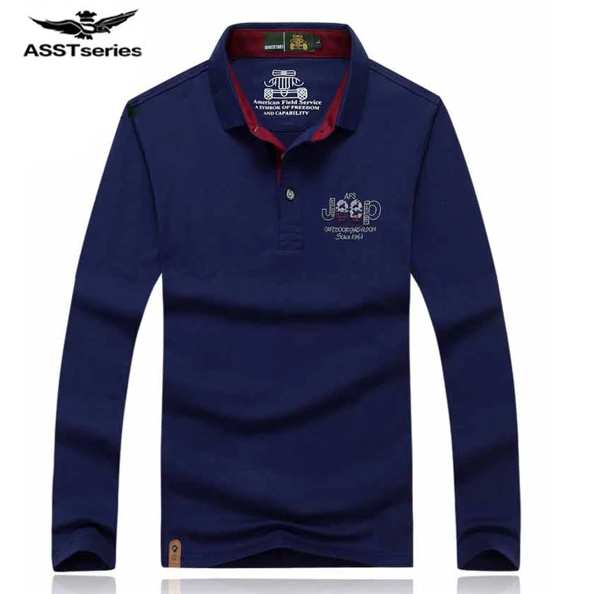

NEW Brand AFS JEEP Spring Autumn mens cotton t shirt Long Sleeve Slim Fit T-shirt men casual tops tees Size M-3XL 40z