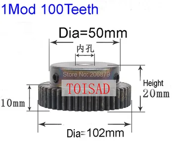 

Module1.0 100T Teeth Spur High precision Gear Rack and Pinion rack gear 45# Steel 12/15/17/20mm Bore
