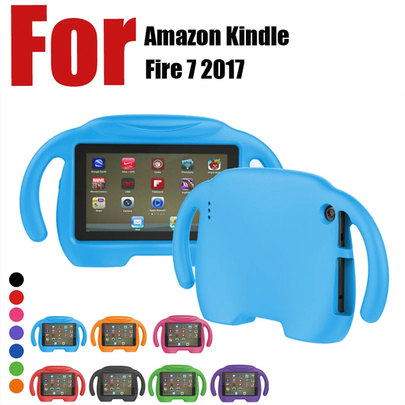 

7 Inch Kids Shockproof EVA Handle Stand Case Cover For Amazon Kindle Fire 7 2017 A30
