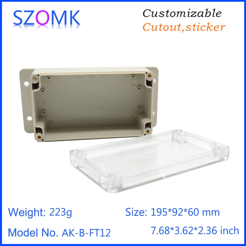 szomk IP65 instrument enclosure waterproof plastic housing box (10)