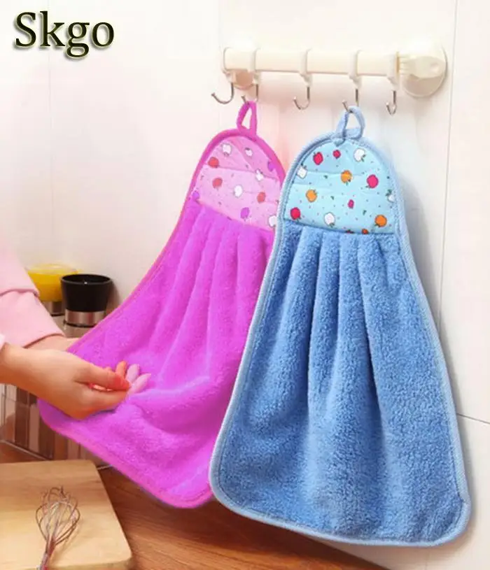 Kitchen Towel Pattern Cartoon Hanging Hand Towels Coral Velvet Absorbent Lint-Free Cloth Non-Stick Oil Dish Washing Cloth Kitchen Towel Pattern Cartoon Hanging Hand Towels Coral Velvet Absorbent Lint-Free Cloth Non-Stick Oil Dish Washing Cloth
