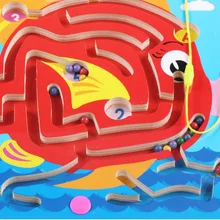 Деревянные детские магнитные бусины ручная игрушка лабиринт головоломка полёт шахматы детский трек детские игрушки 4 дизайна