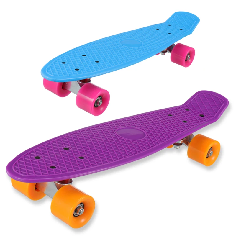 Nuevo 5 colores Pastel cuatro ruedas 22 pulgadas Mini Cruiser Skateboard Street Long Skate Board deportes al aire libre para adultos o niños - 1