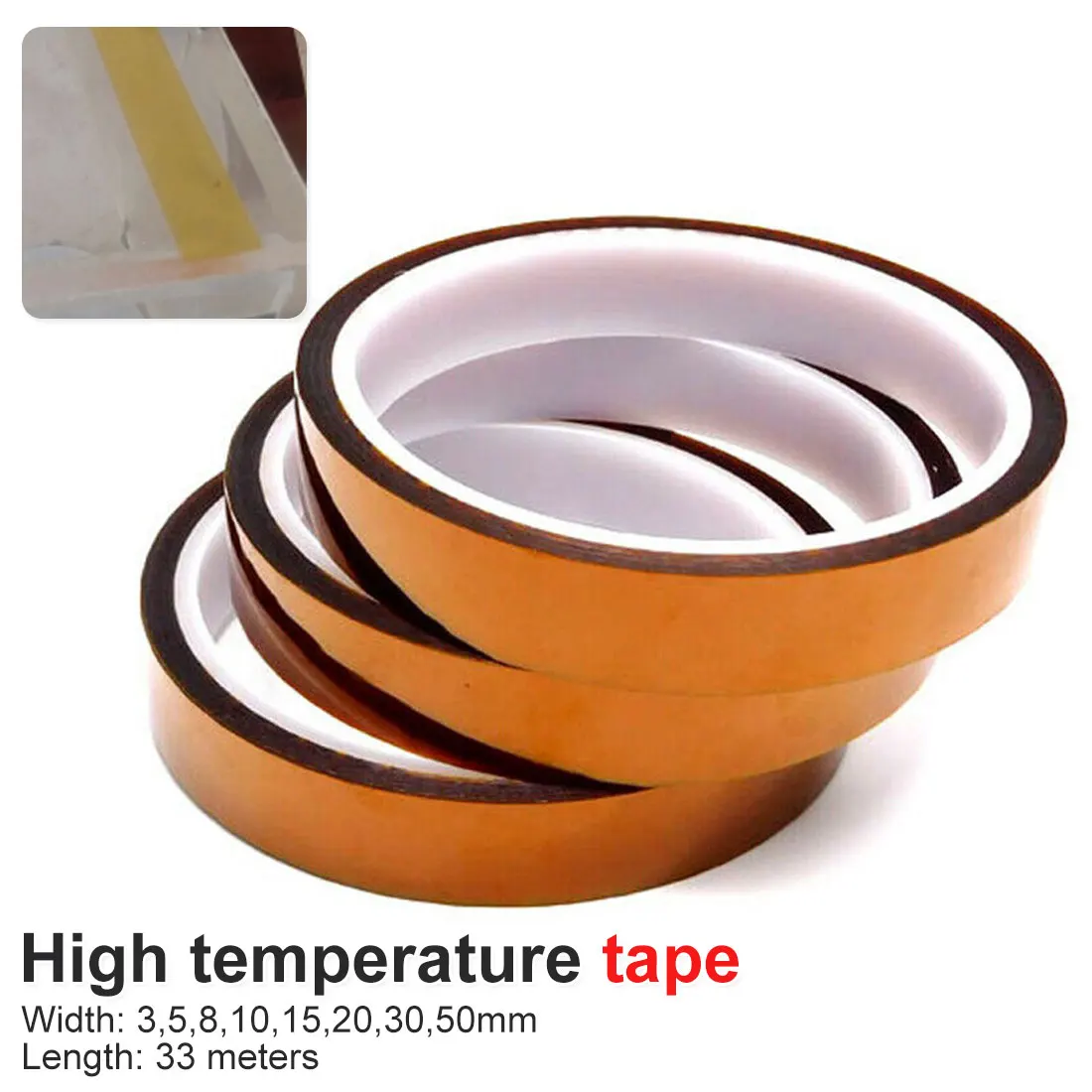 

Film tape lithium battery high temperature insulation Brown high temperature tape Polyimide Adhesive Tape
