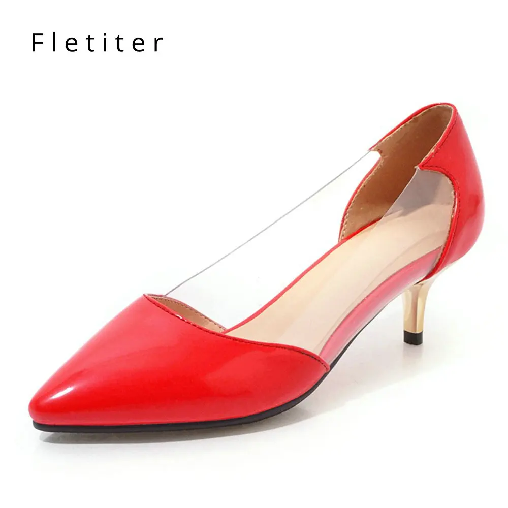 

Brand Shoes Female Thin High Heel Working Party Lady Pumps Pointed Toe Fashion Sexy Shoes Woman Plus size 33-43 Fletiter