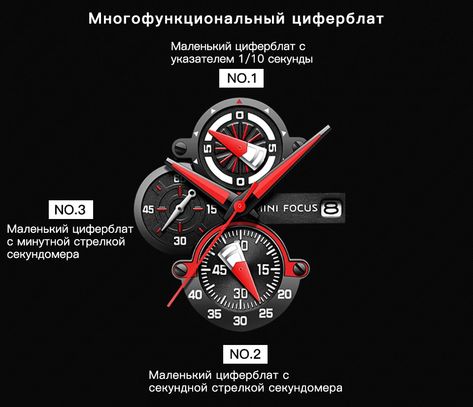 MINIFOCUS хронограф мужские s часы брендовые Роскошные Повседневные Спортивные кварцевые Силиконовые наручные часы водонепроницаемые мужские наручные часы