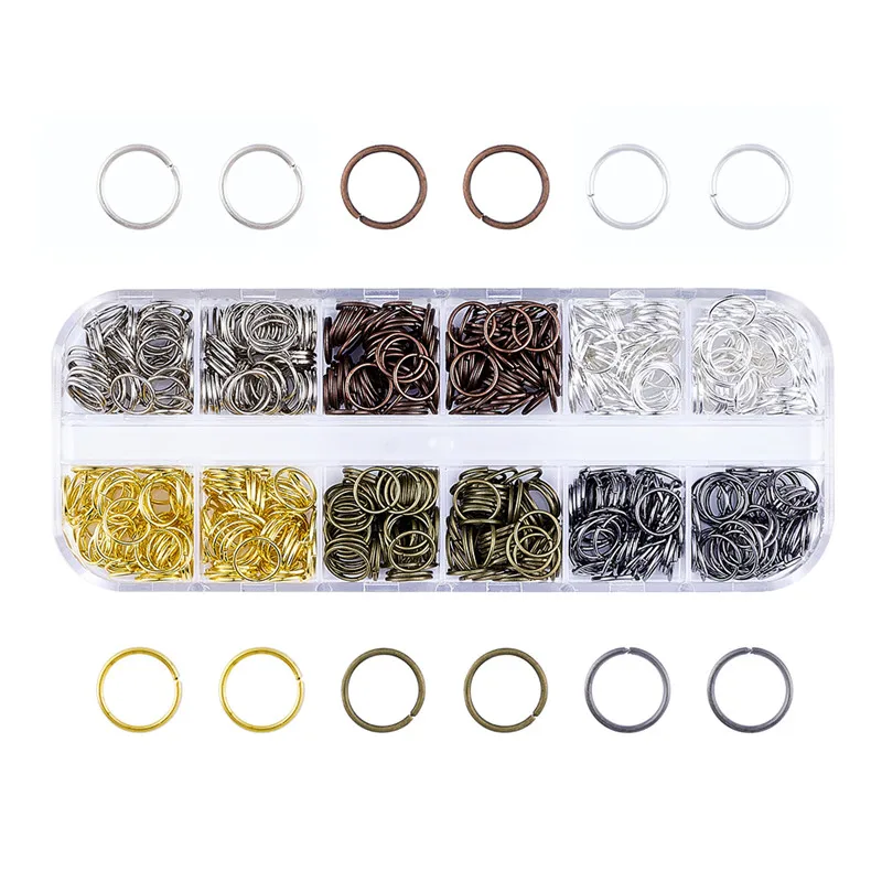 

1 Box 8x0.7mm Mixed Color Iron Jumprings Close but Unsoldered for JewelryMaking DIY Bracelet about 432pcs/box, 72pcs/color