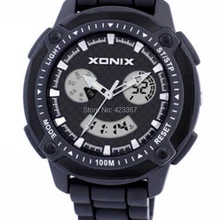 Мужские спортивные часы с двойным дисплеем, кварцевые цифровые водонепроницаемые 100 м, многофункциональные, с двойным дисплеем, мужские часы для плавания и скалолазания