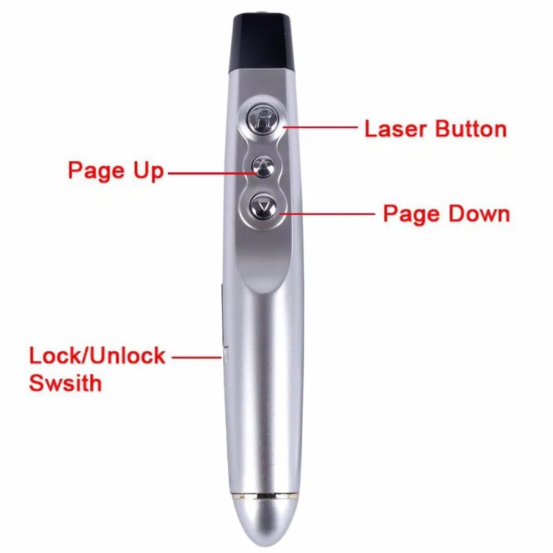 Sale Wireless USB PPT Presenter PowerPoint Remote Control Presentation Pointer Black Wireless USB PPT Presenter