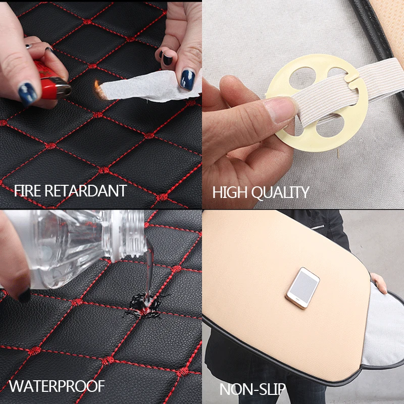PU Leather Car Seat Cover Universal Seat Cushion Front Rear Backseat Covers Auto Chair Protector Mat Interior Accessories car seat covers car seat cushion car seat protective cover