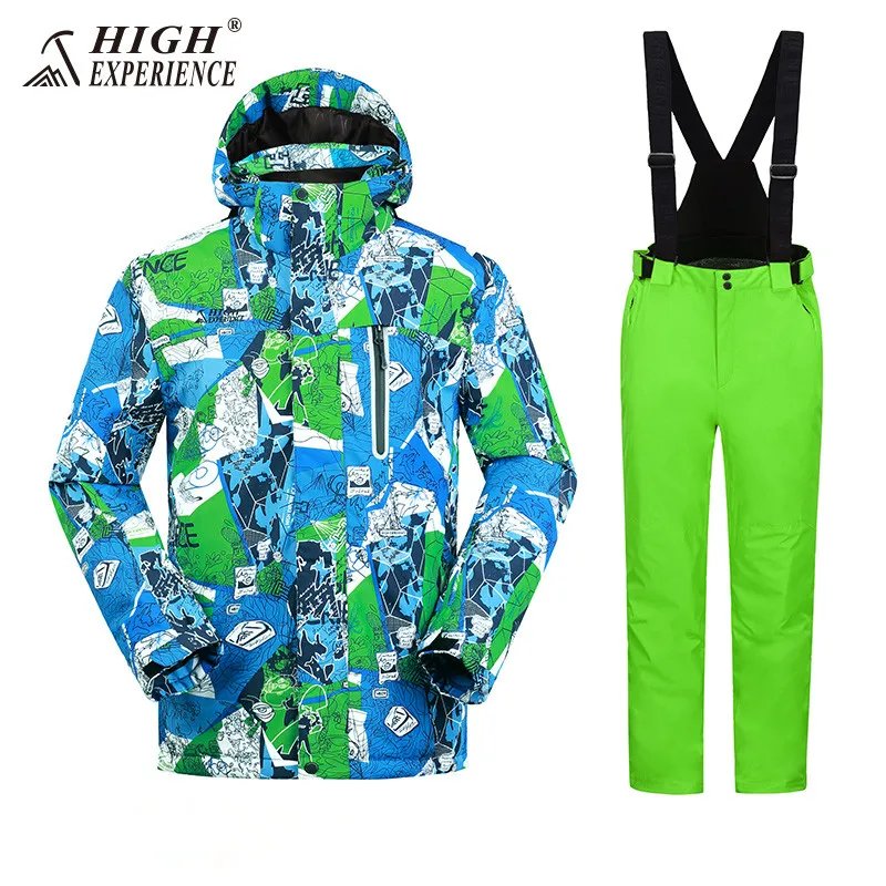 الشتاء الرجال بدلة تزلج للرجال على الجليد الدعاوى الرجال كامو الرياضة دعوى الذكور للماء التزلج الملابس الدافئة الرجال في Snowsuit 3XL