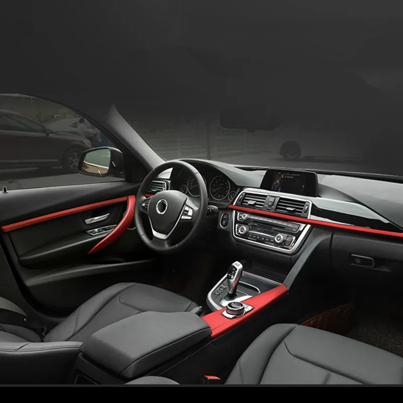 

Car Console Dashboard Panel Decoration Cover Stickers Door Handles Trim For BMW 3/4 serises F30 F32 3GT F34 Interior Accessories