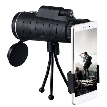 

40X60 Monocular Telescope HD Mini Monocular Outdoor Hunting Camping Scopes With Compass Phone Clip Tripod