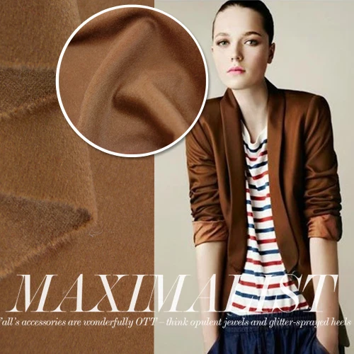 

Custom deep camel Europe imported high-grade cashmere wool coat along the high-end winter clothing fabric/100cm*150cm