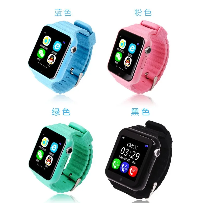 Безопасность детей анти потерял gps трекер smart watch V7K 1 54 ''с камерой facebook Дети SOS