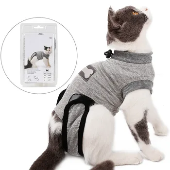 

1PC Breathable Anti-licking Clothes for Pet Cat Recovery Suit Surgical Cotton Clothes