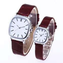 Высокое качество кварцевые часы поступление мужская и женская циферблат часов кожаный браслет наручные спортивные часы с украшениями для