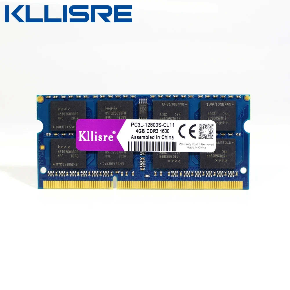 

Kllisre ddr3l sodimm 4GB 8GB 1333MHz or 1600MHz 1.35V PC3L laptop ram memory