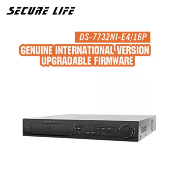 

Free shipping DS-7732NI-E4/16P English version 32CH NVR with 4 SATA and 16 POE, HDMI VGA output, alarm Plug & play NVR up to 6MP