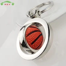 Автомобильный брелок, металлический вращающийся брелок "Баскетбол" для Subaru Lada Volvo Jaguar ISUZU Audi BMW, брелок