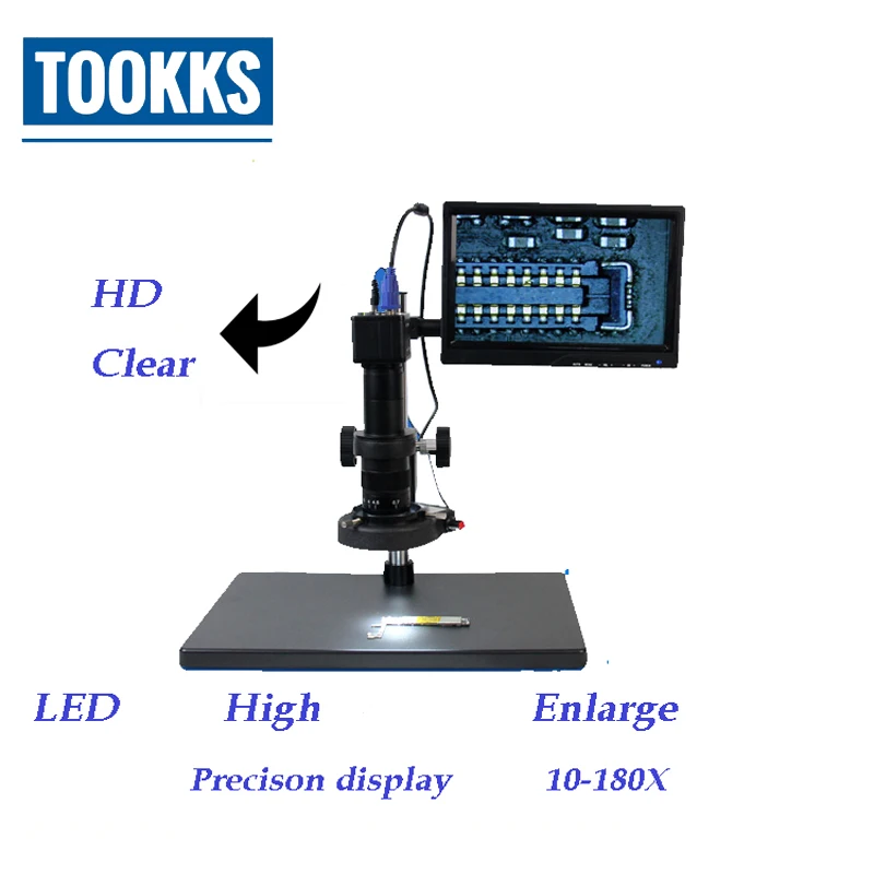 TBK-10A мини Цифровые микроскопы 10 ~ 180X видео микроскоп для ремонта материнской платы мобильного телефона, PCB пайки BGA