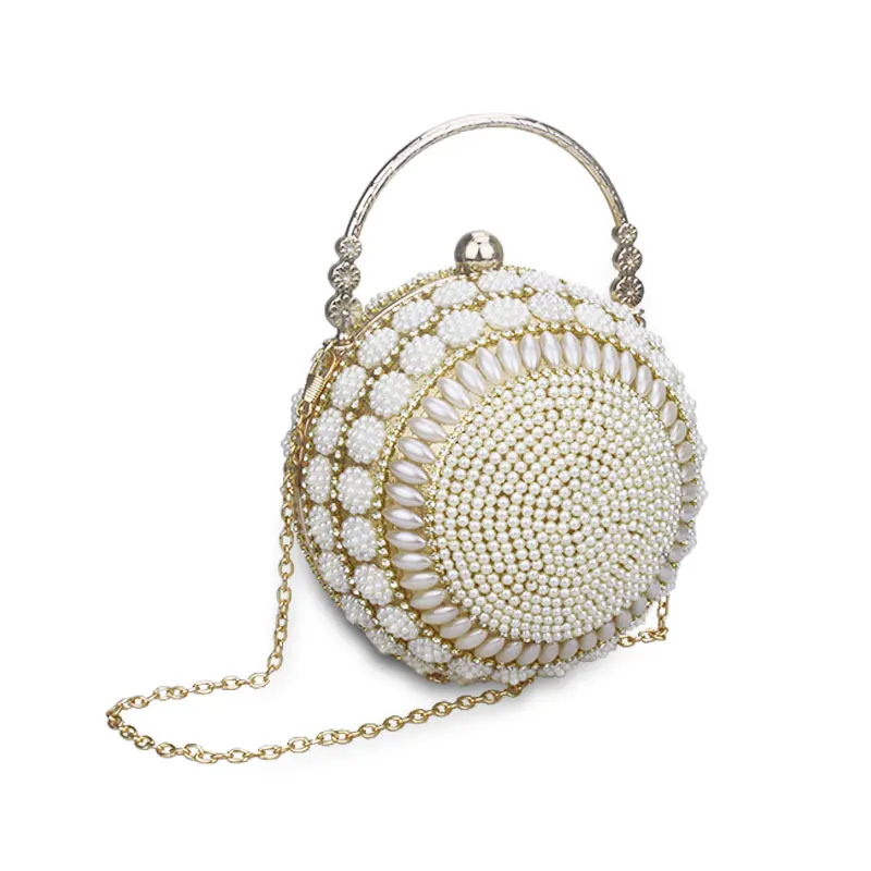 Chaliwini Women's Pearl Beaded Evening Bags Pearl Beads Clutch Bags Handmade Wedding Bags Glod Silver Quality Assurance Chaliwini Women's Pearl Beaded Evening Bags Pearl Beads Clutch Bags Handmade Wedding Bags Glod Silver Quality Assurance