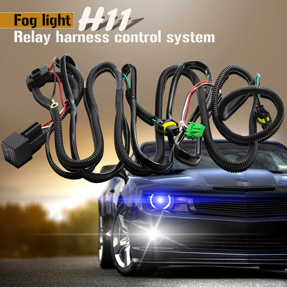 Buildreamen2 H11 автомобильный противотуманный светильник комплект жгутов проводов реле предохранителя переключатель включения/выключения 40A для Honda CR-V CR-Z Accord Acura RDX TSX TL ILX