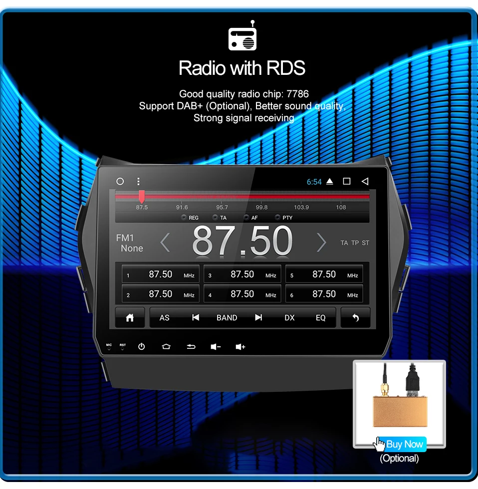 Cheap Android 9.0 car dvd for Hyundai Santa Fe/ ix45 2013 2014 with 2+32G radio stereo gps navigation 2 din car stereo media player 5