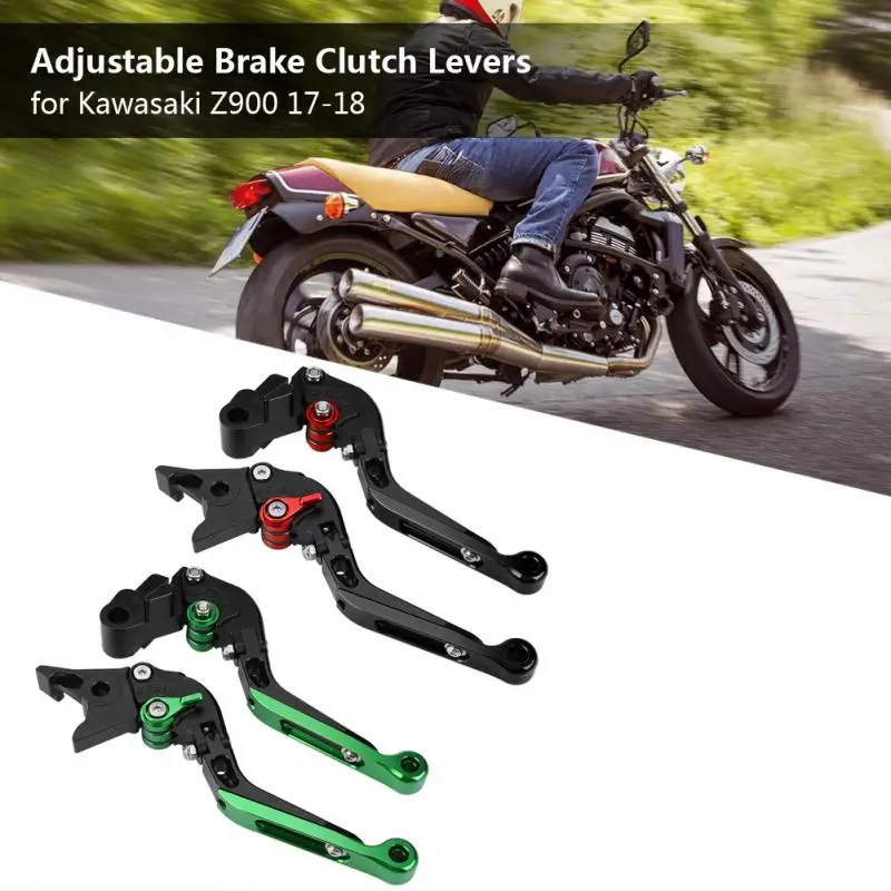 Motorcycle CNC Aluminum Adjustable Folding Brake Clutch Levers for Kawasaki Z900 17-18 Motorcycle Accessories & Parts New