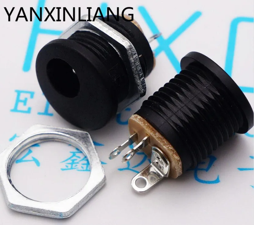 

10PCS DC-022 5.5x2.1mm 5.5*2.1mm DC Power Jack DC Connector Panel Mounting DC022 5.5-2.1