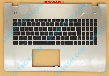 

SP Spain UK LA Keyboard For ASUS N76 N76V N76VB N76VJ N76VM N76VZ Top Cover Upper Case Palmrest 90R-NAL1K4M00Y Silver