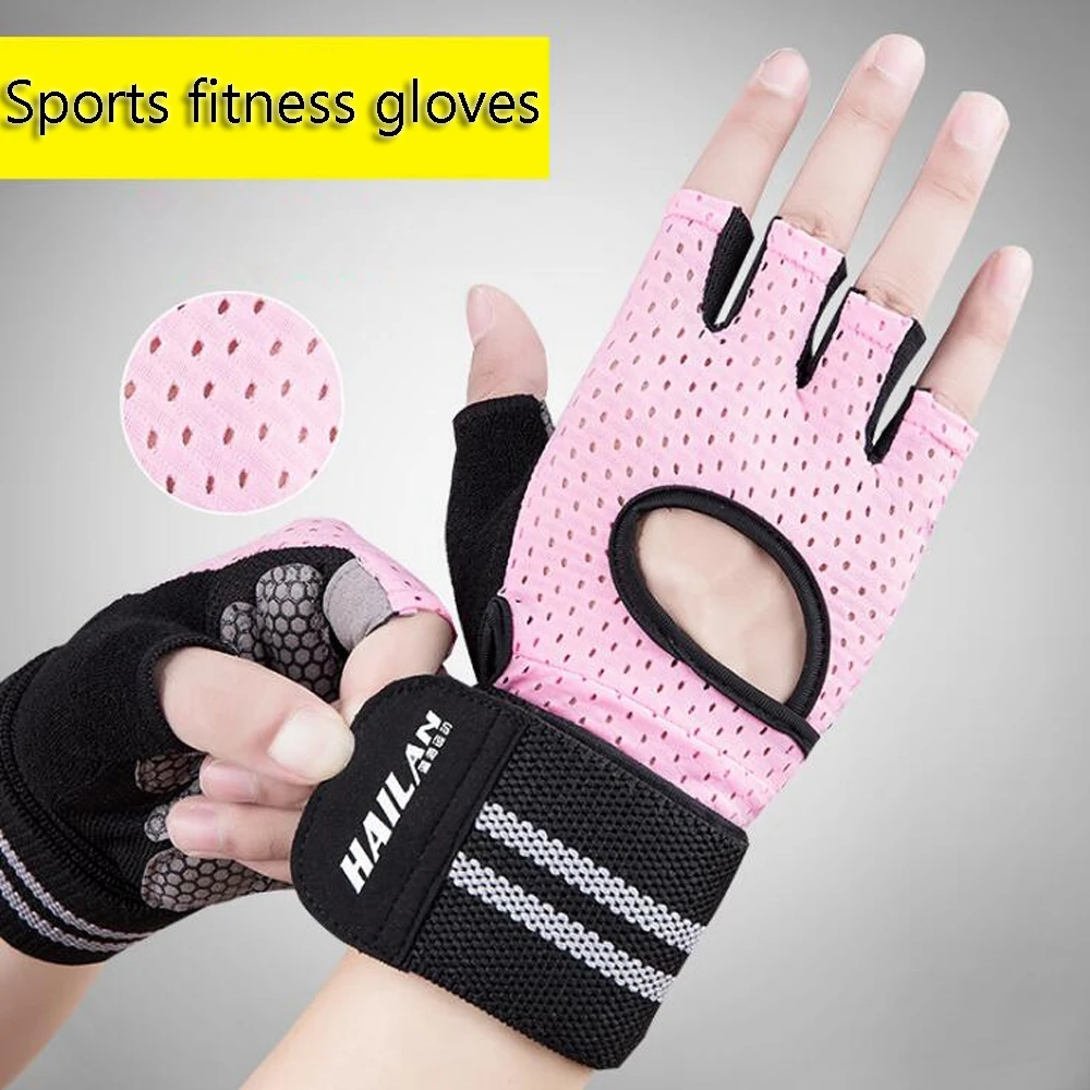 Men Women Weight Lifting Gloves Anti slip Half Finger Gloves Sports