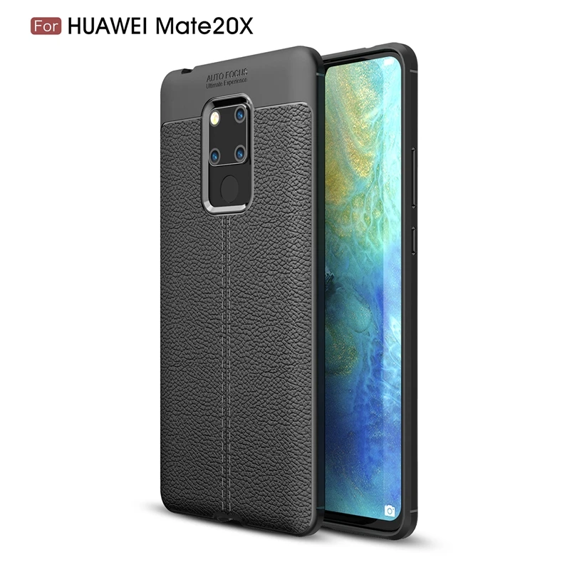 For Huawei Mate 20X / Mate20X Case Phone Back Protective Smartphone Soft Litchi striae Shockproof Cover | Мобильные телефоны и