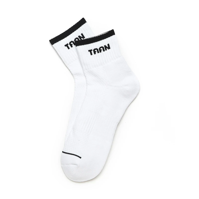 TAAN/Брендовые мужские спортивные носки для баскетбола, бега, велоспорта, хлопковые носки высокого качества, T-342, T-343 - Цвет: T342Black