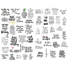 1 шт., черные наклейки для украшения в Корейском стиле с надписями «Слово мудрости», школьные принадлежности, офисные аксессуары