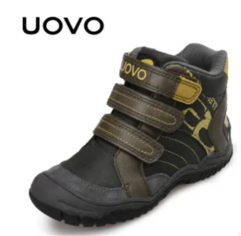 

New Arrival UOVO Brand Children Boys Sport Shoes PU Leather Outdoor Non-slip Kids Shoes Casual Sneakers For Boys Size 26-36