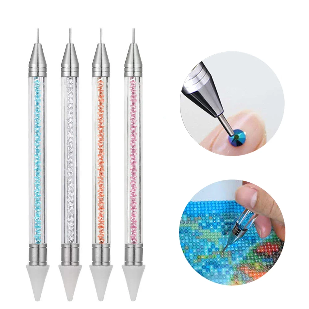 

DIY Diamond Painting Pen Accessories Rhinestones Mosaic Pictures Double Head Diamond Embroidery Point Drill Pen Random Color