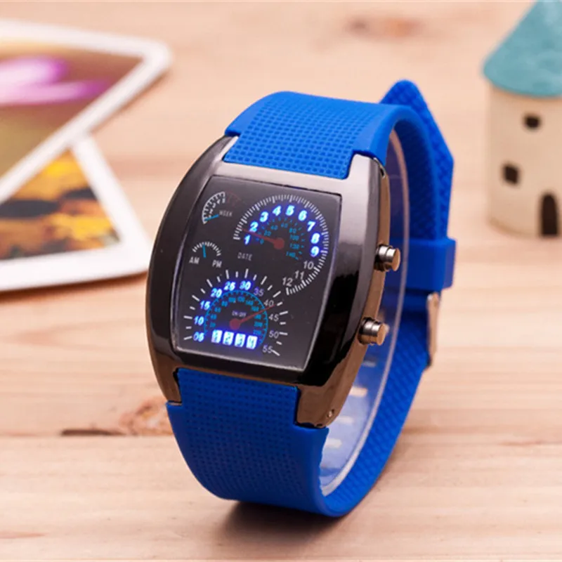 digital clock hand watch