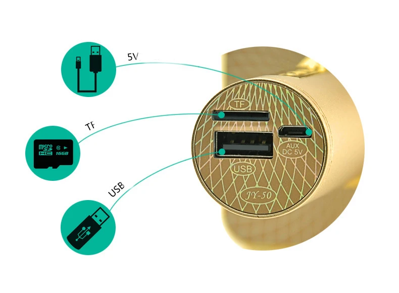 Беспроводной Bluetooth Золотой динамик микрофон для мобильного телефона громкой связи вызова Sing